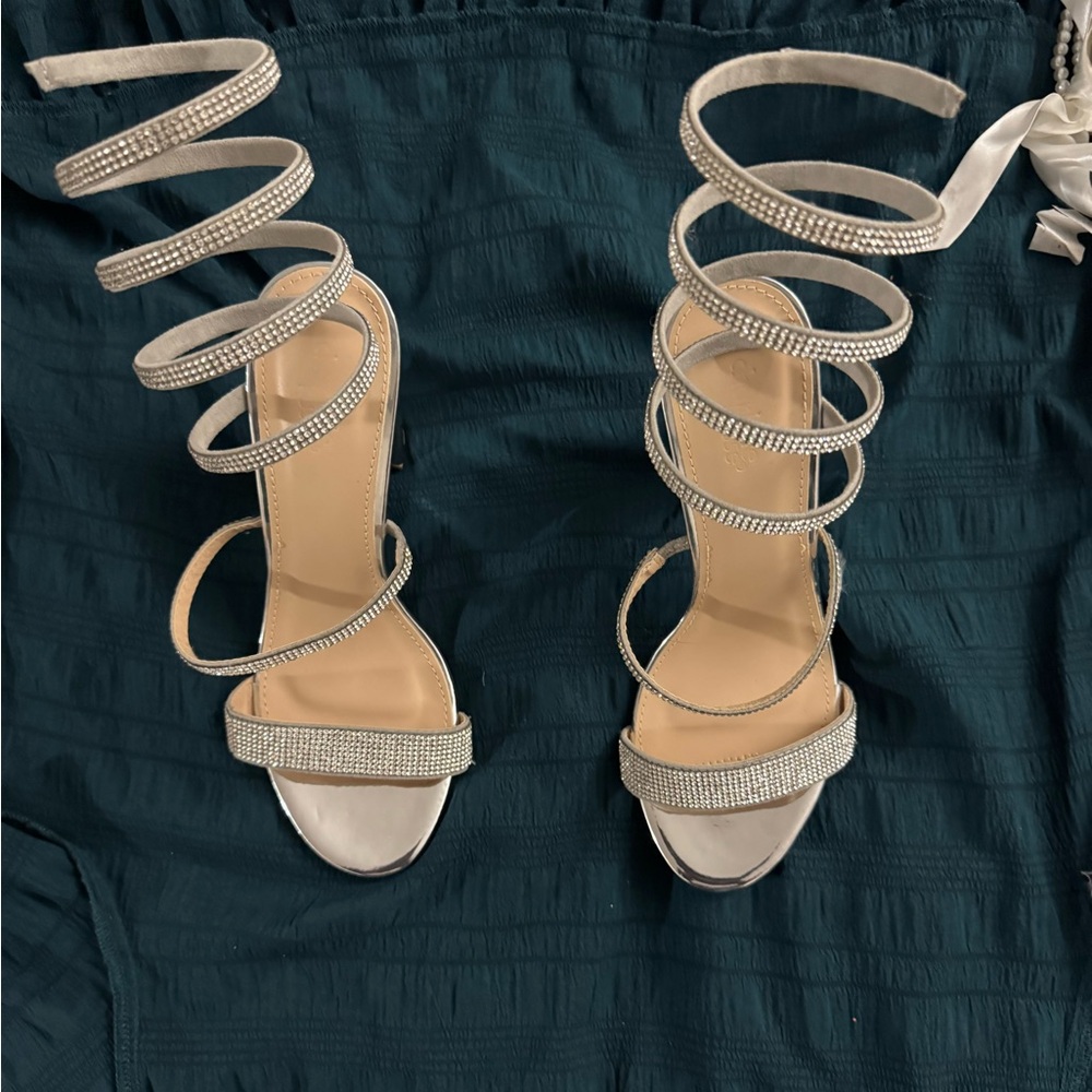 SLIVER PARTY HEELS